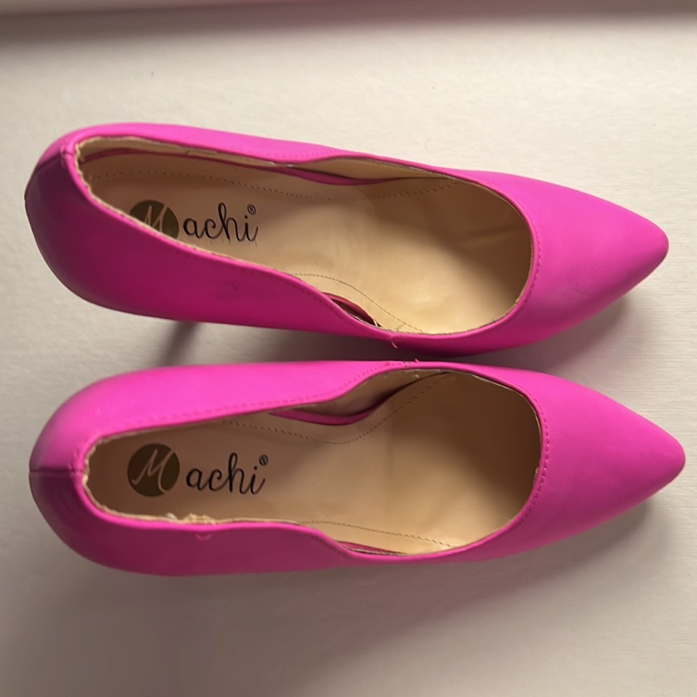 Neon Hot Machi pink heels! 💕💖 size 8💕💖 Barbie Core! - Picture 10 of 13